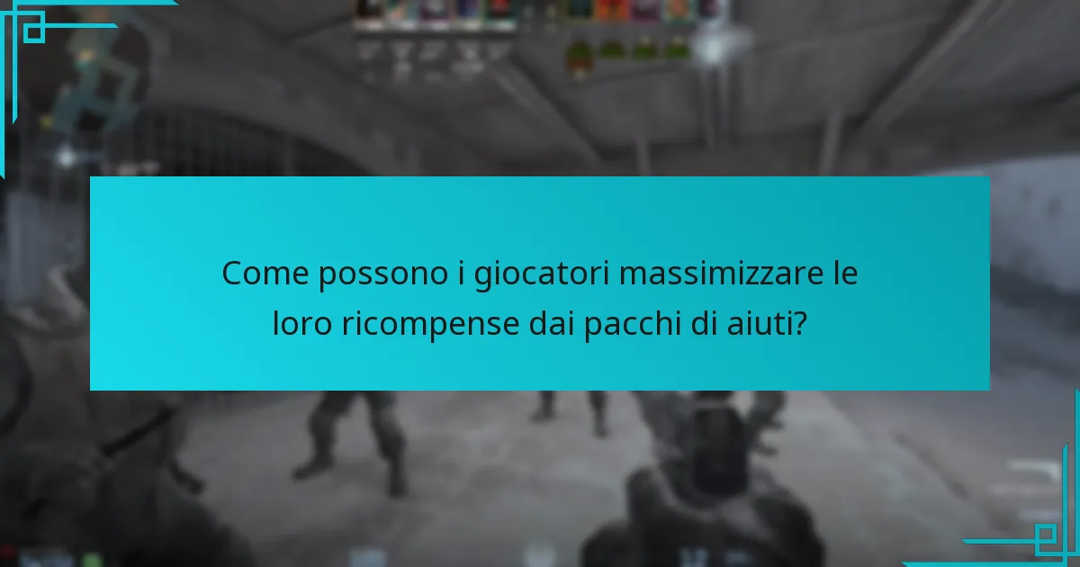 Quali ricompense possono ricevere i giocatori dai drop di pacchi di aiuti?