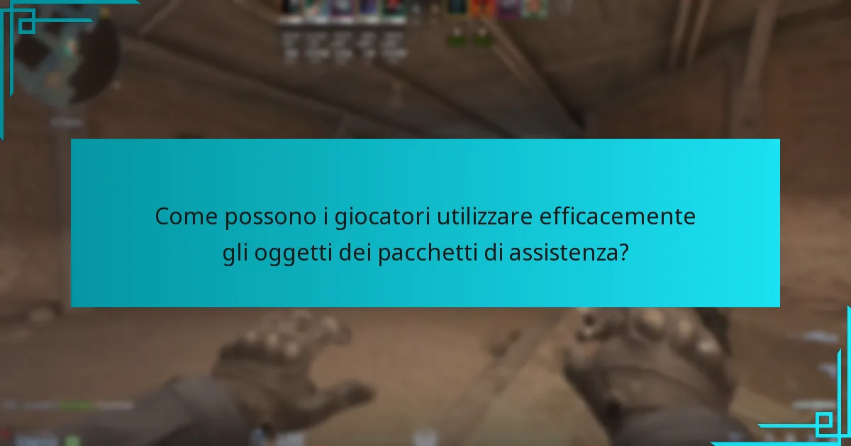 Come possono i giocatori utilizzare efficacemente gli oggetti dei pacchetti di assistenza?
