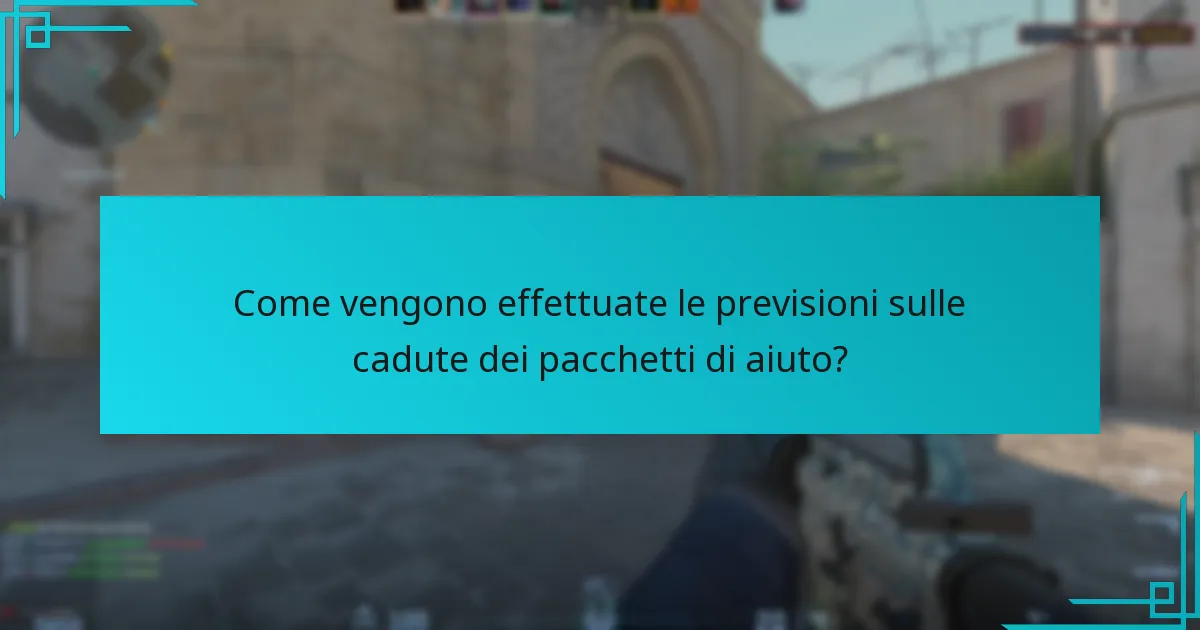 Come vengono effettuate le previsioni sulle cadute dei pacchetti di aiuto?