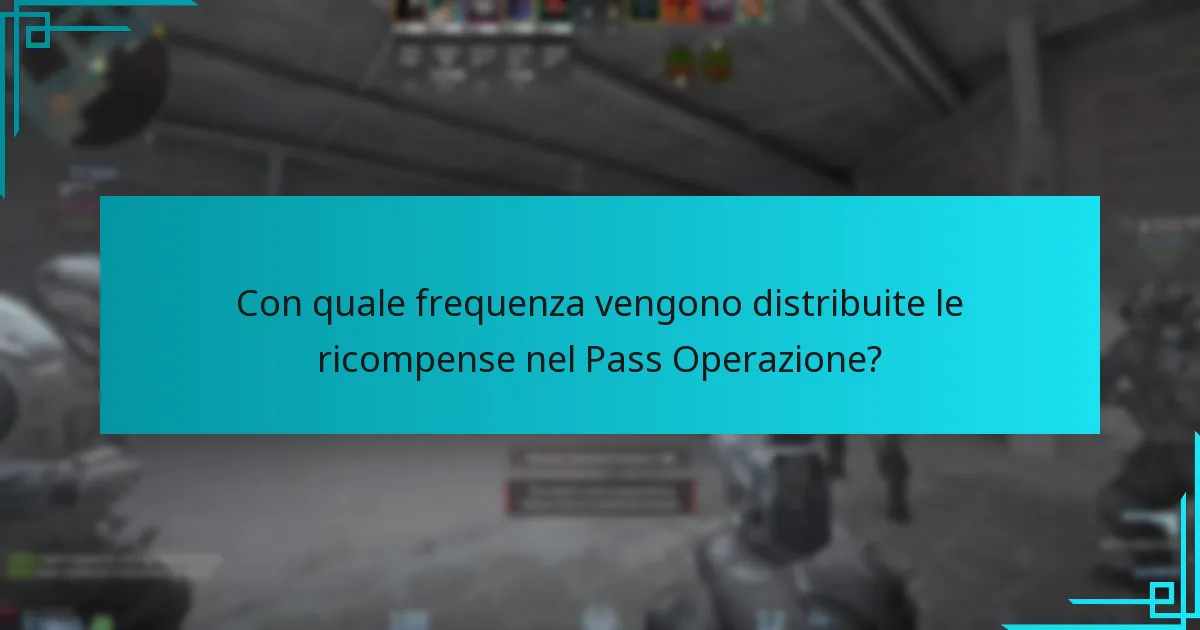 Con quale frequenza vengono distribuite le ricompense nel Pass Operazione?