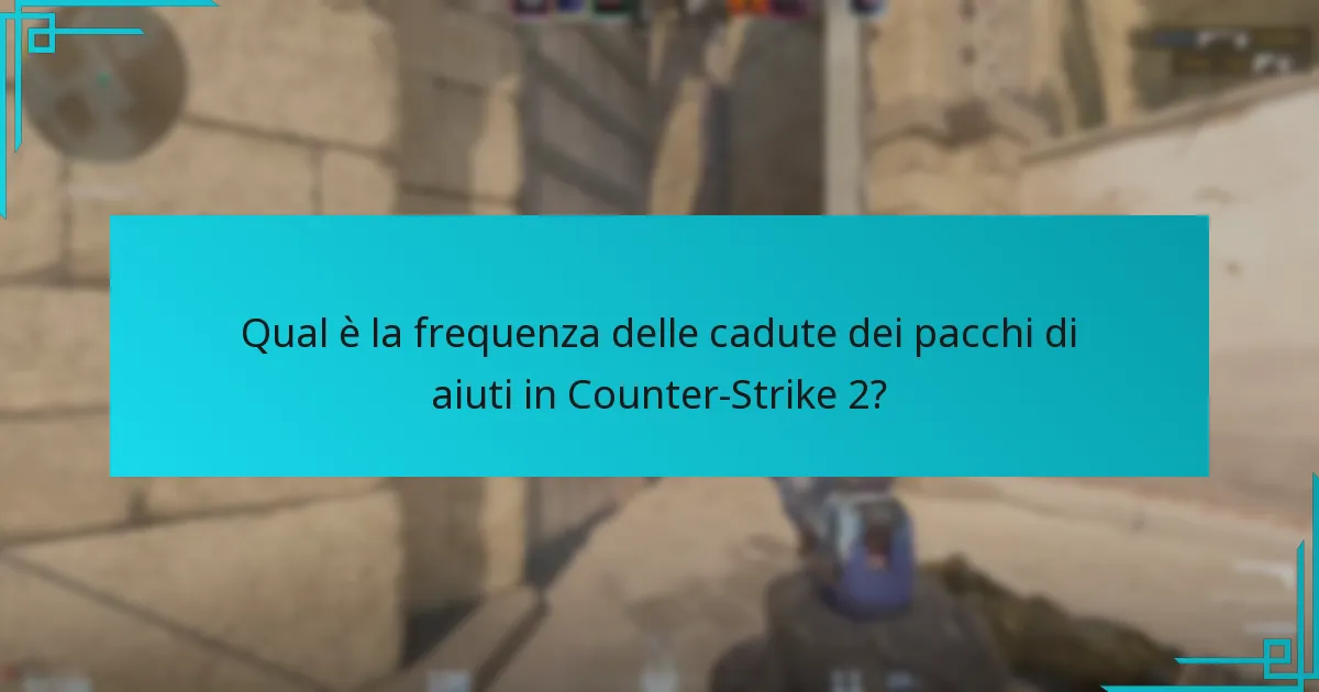 Come si confronta la frequenza delle cadute dei pacchi di aiuti con altri giochi?