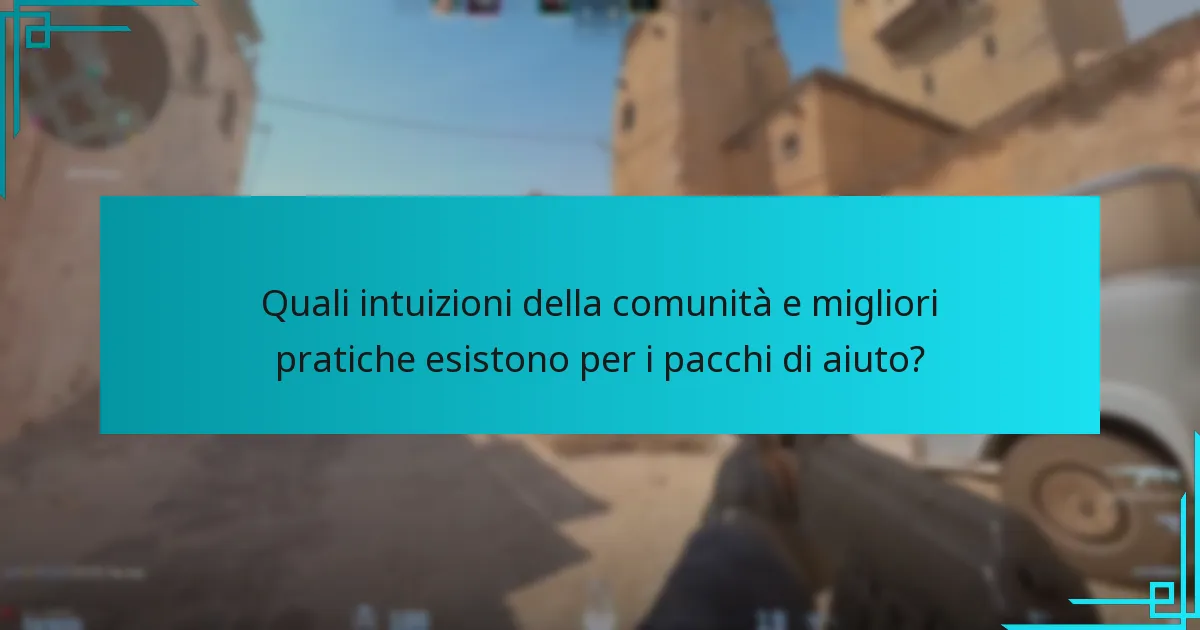 Quali intuizioni della comunità e migliori pratiche esistono per i pacchi di aiuto?