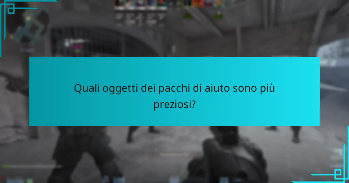 Quali oggetti dei pacchi di aiuto sono più preziosi?