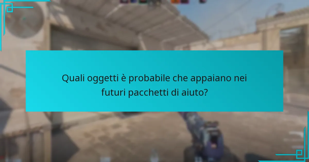 Quando cadono tipicamente i pacchetti di aiuto?