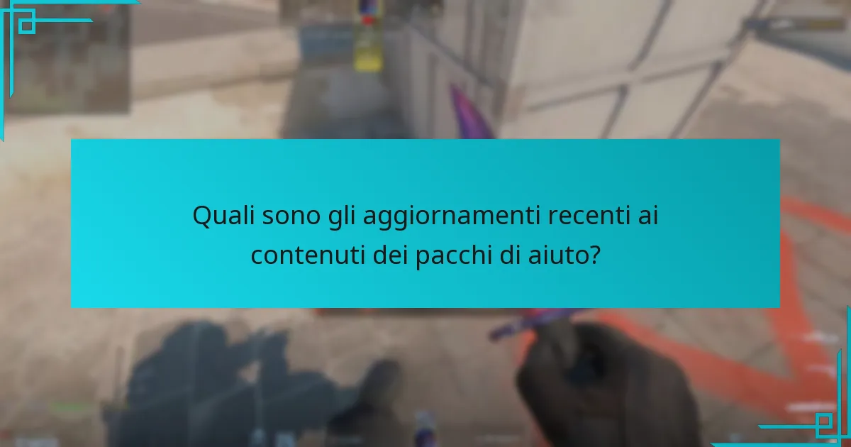 Dove posso trovare immagini dei contenuti dei pacchi di aiuto?